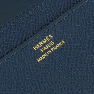 エルメス HERMES コンスタンスロングトゥーゴー コンスタンスロング トゥーゴー 財布 長財布 ロングウォレット エプソン ブルーネイビー ブルー ネイビー 青 紺 ゴールド金具 ヴォーエプソン