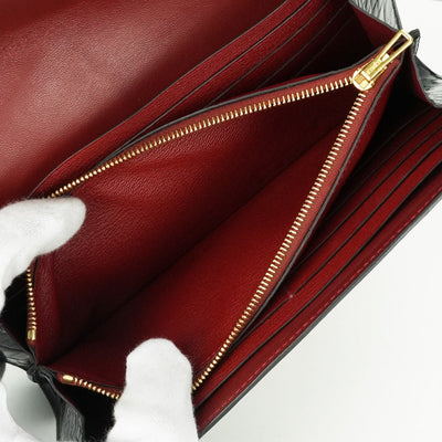 エルメス HERMES コンスタンスロング コンスタンス ロング 財布 長財布 ロングウォレット アリゲーター クロコダイル ノワール ブラック レッド 黒 赤 ゴールド金具