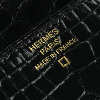 エルメス HERMES コンスタンスロング コンスタンス ロング 財布 長財布 ロングウォレット アリゲーター クロコダイル ノワール ブラック レッド 黒 赤 ゴールド金具