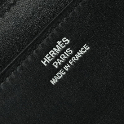 エルメス HERMES コンスタンスロング コンスタンス ロング 財布 長財布 ロングウォレット ボックスカーフ ノワール ブラック 黒 シルバー金具