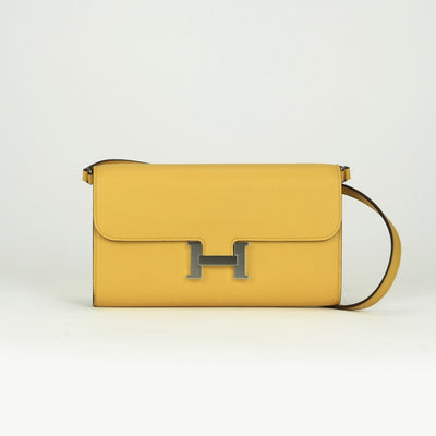 エルメス HERMES コンスタンスロングトゥーゴー コンスタンスロング トゥーゴー 財布 長財布 ロングウォレット エバーカラー サン イエロー 黄色 シルバー金具 エヴァーカラー