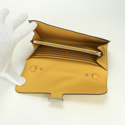 エルメス HERMES コンスタンスロングトゥーゴー コンスタンスロング トゥーゴー 財布 長財布 ロングウォレット エバーカラー サン イエロー 黄色 シルバー金具 エヴァーカラー