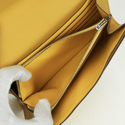 エルメス HERMES コンスタンスロングトゥーゴー コンスタンスロング トゥーゴー 財布 長財布 ロングウォレット エバーカラー サン イエロー 黄色 シルバー金具 エヴァーカラー