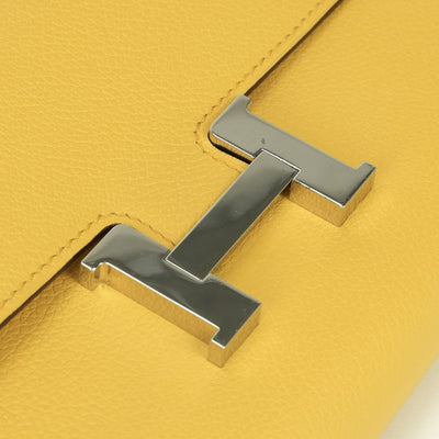 エルメス HERMES コンスタンスロングトゥーゴー コンスタンスロング トゥーゴー 財布 長財布 ロングウォレット エバーカラー サン イエロー 黄色 シルバー金具 エヴァーカラー