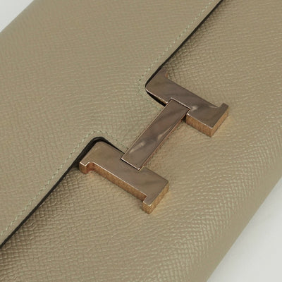 エルメス HERMES コンスタンスロング コンスタンス ロング ヴェルソ 財布 長財布 ロングウォレット エプソン トレンチ ナチュラル ベージュ系 ブラウン系 茶 ゴールド金具 ヴォーエプソン