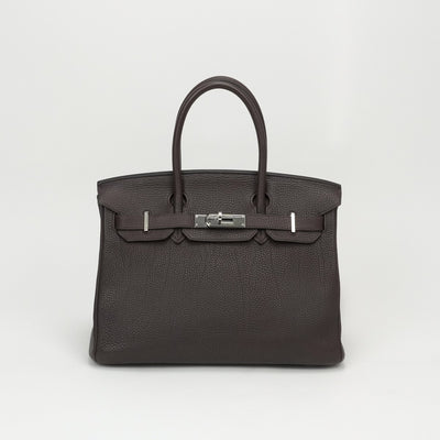 HERMES HERMES Birkin 30 Birkin 30 Tote bag Togo Chocolat Chocolat Brown Brown Silver hardware