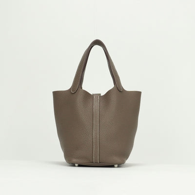 エルメス HERMES ピコタンロックPM ピコタンロック PM ピコタンロック18 バッグ トートバッグ トリヨンクレマンス エトゥープ グレージュ シルバー金具