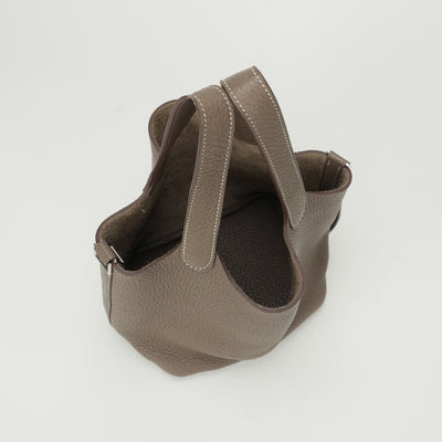 エルメス HERMES ピコタンロックPM ピコタンロック PM ピコタンロック18 バッグ トートバッグ トリヨンクレマンス エトゥープ グレージュ シルバー金具