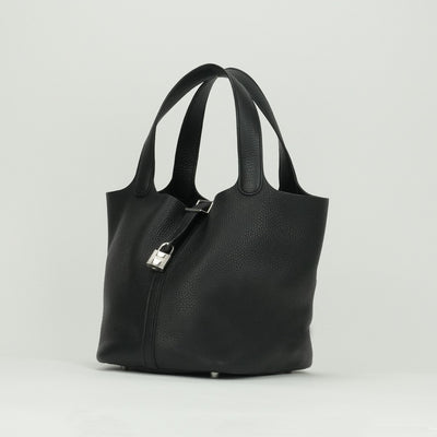 エルメス HERMES ピコタンロックMM ピコタンロック MM ピコタンロック22 バッグ トートバッグ トリヨンクレマンス ノワール ブラック 黒 シルバー金具
