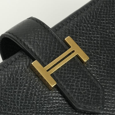 エルメス HERMES ベアンスフレ ベアン スフレ 財布 長財布 ロングウォレット エプソン ノワール ブラック 黒 ゴールド金具 ヴォーエプソン