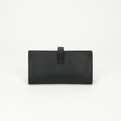 エルメス HERMES ベアンスフレ ベアン スフレ 財布 長財布 ロングウォレット エプソン ノワール ブラック 黒 ゴールド金具 ヴォーエプソン