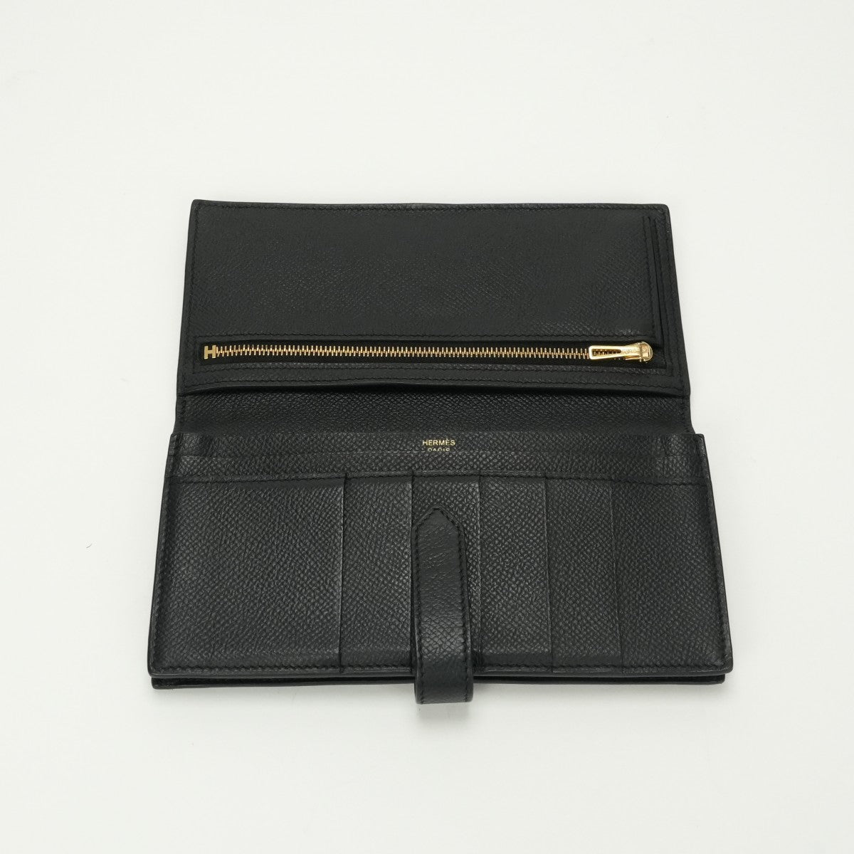 エルメス HERMES ベアンスフレ ベアン スフレ 財布 長財布 ロングウォレット エプソン ノワール ブラック 黒 ゴールド金具 ヴォーエプソン