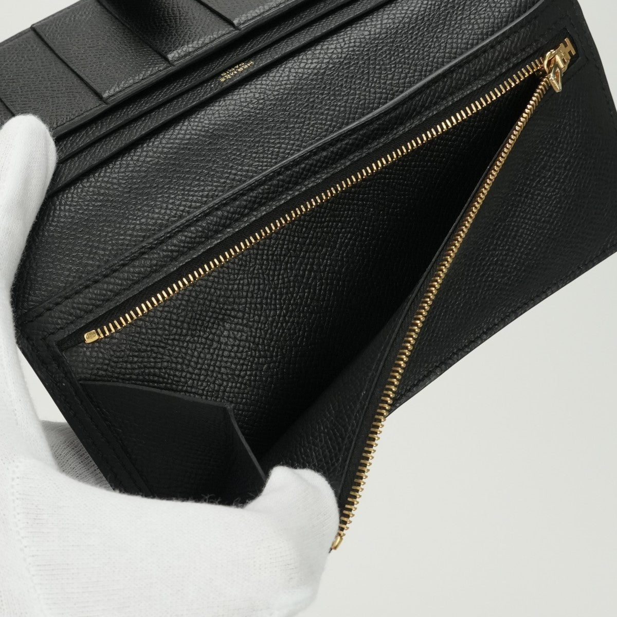 エルメス HERMES ベアンスフレ ベアン スフレ 財布 長財布 ロングウォレット エプソン ノワール ブラック 黒 ゴールド金具 ヴォーエプソン