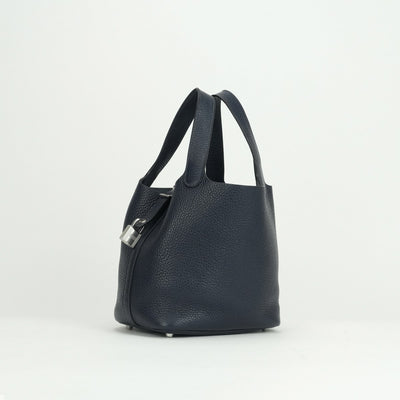 エルメス HERMES ピコタンロックPM ピコタンロック PM ピコタンPM ピコタンロック18 バッグ トートバッグ トリヨンクレマンス ブルーニュイ　Blue nuit ブルー　blue 青 シルバー金具