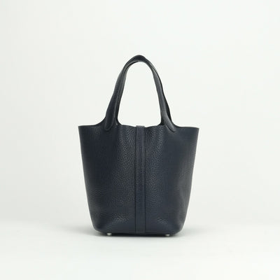 エルメス HERMES ピコタンロックPM ピコタンロック PM ピコタンPM ピコタンロック18 バッグ トートバッグ トリヨンクレマンス ブルーニュイ　Blue nuit ブルー　blue 青 シルバー金具
