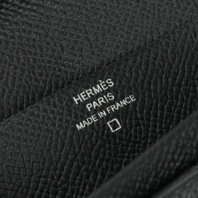 エルメス HERMES ベアンスフレタッチ ベアン スフレ タッチ 財布 長財布 ロングウォレット エプソン クロコダイル ノワール ブラック 黒 シルバー金具 ヴォーエプソン アリゲーター