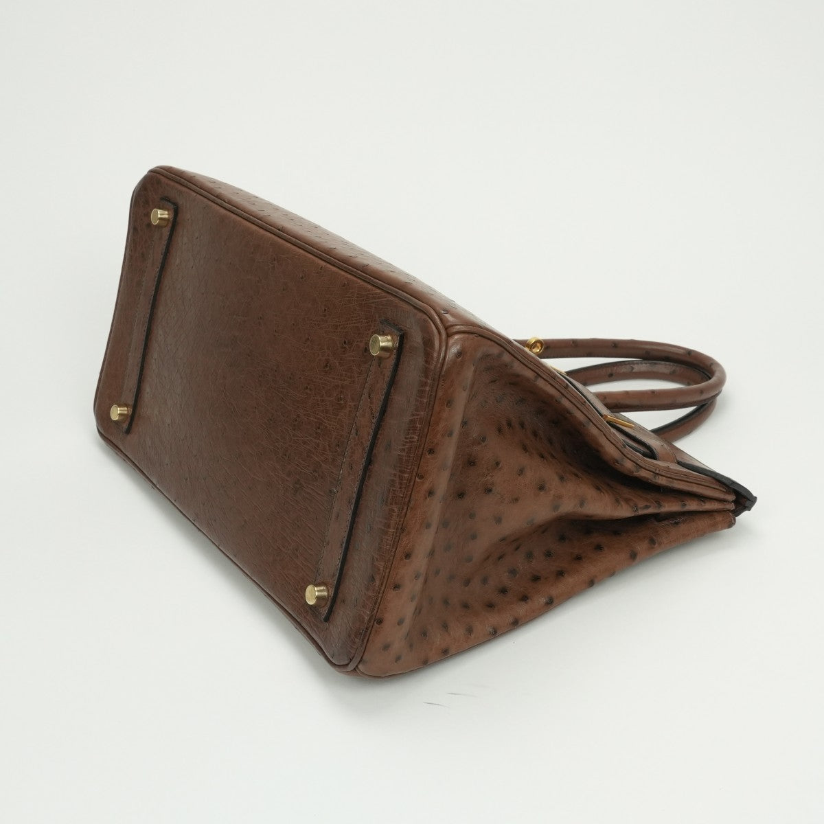 エルメス HERMES バーキン35 バーキン 35 バッグ トートバッグ オーストリッチ ブラウン Brown 茶 ゴールド金具 ハンドバッグ エキゾチック