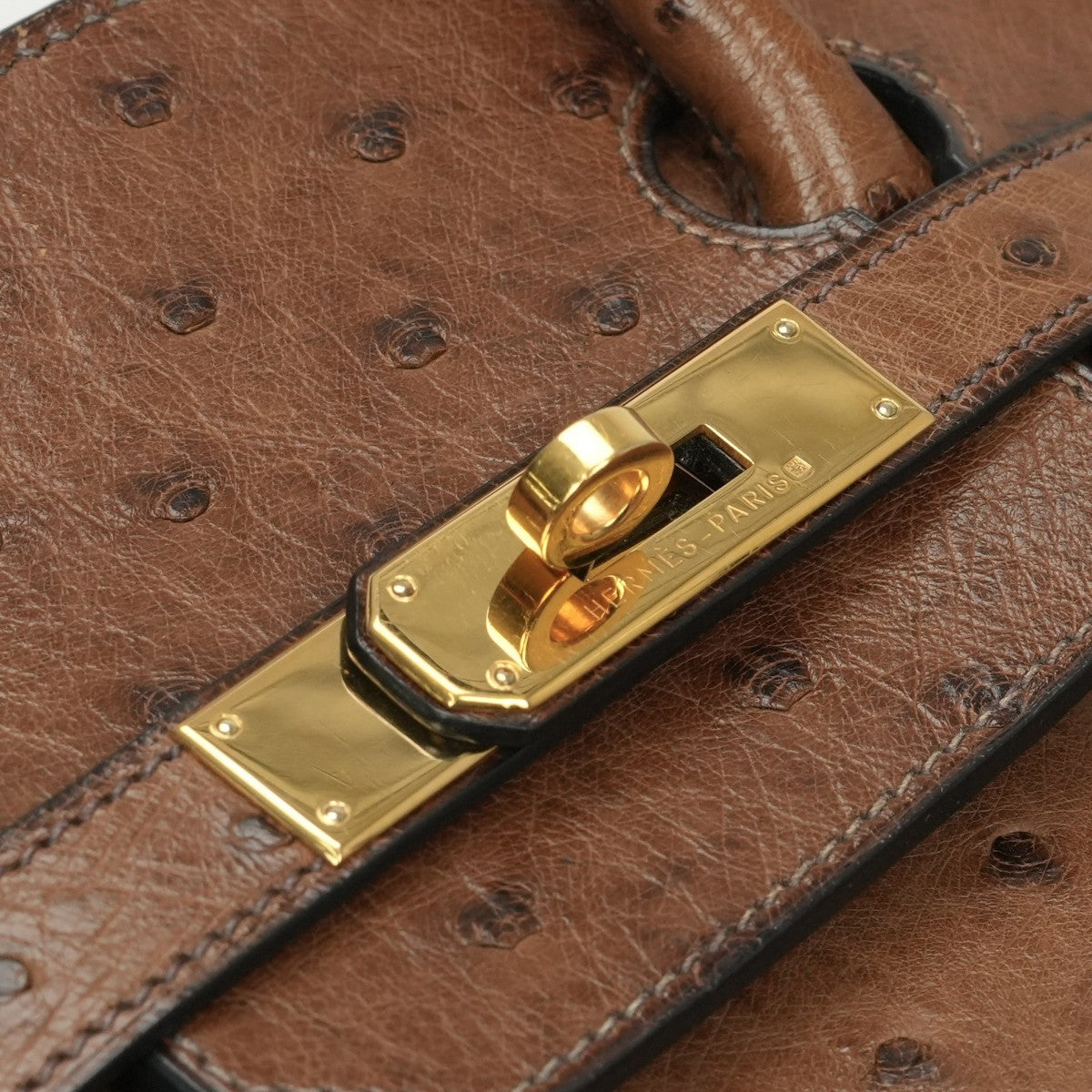 エルメス HERMES バーキン35 バーキン 35 バッグ トートバッグ オーストリッチ ブラウン Brown 茶 ゴールド金具 ハンドバッグ エキゾチック