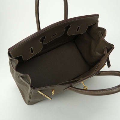 エルメス HERMES バーキン35 バーキン 35 バッグ トートバッグ トゴ エトゥープ Etoupe グレー ゴールド金具 トートバッグ