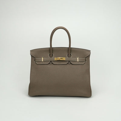 エルメス HERMES バーキン35 バーキン 35 バッグ トートバッグ トゴ エトゥープ Etoupe グレー Gray ゴールド金具 ハンドバッグ