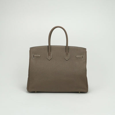 エルメス HERMES バーキン35 バーキン 35 バッグ トートバッグ トゴ エトゥープ Etoupe グレー Gray ゴールド金具 ハンドバッグ
