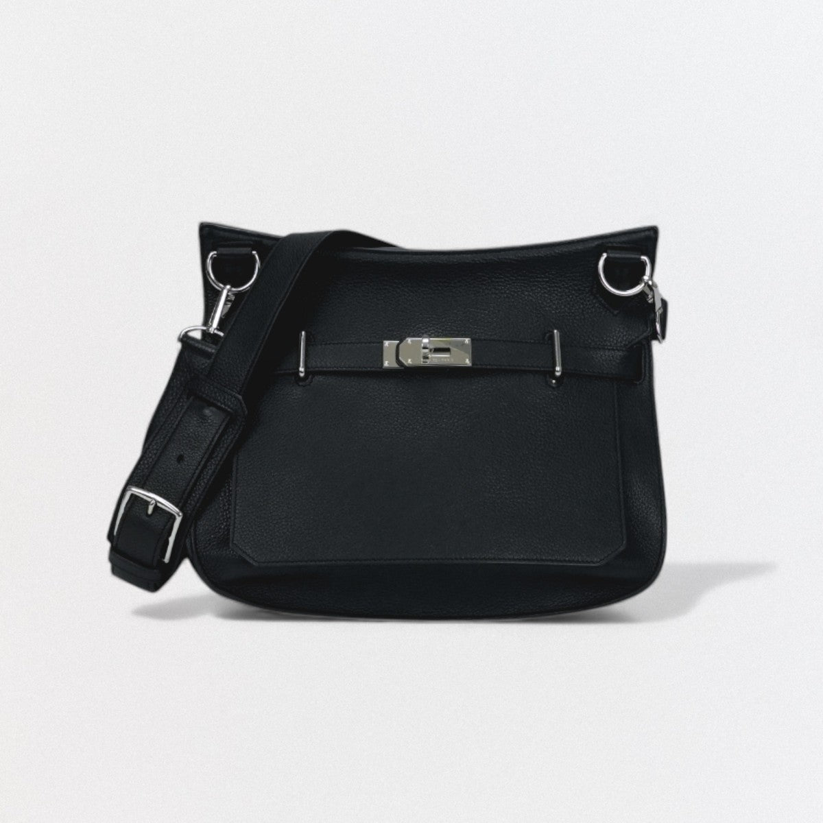 HERMES 爱马仕 Jypsiere 34 Jypsiere 34 包袋 单肩包 Taurillon Clemence Noir 黑色 银扣