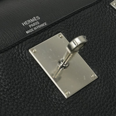 HERMES 爱马仕 Jypsiere 34 Jypsiere 34 包袋 单肩包 Taurillon Clemence Noir 黑色 银扣