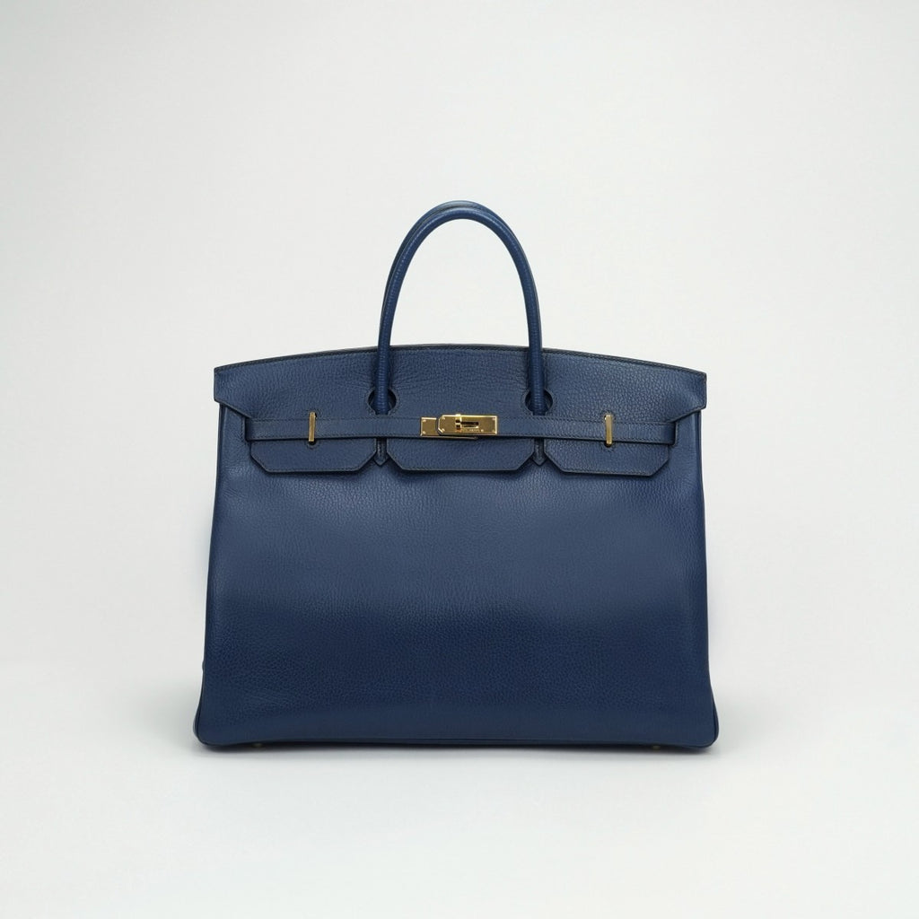 エルメス HERMES バーキン40 バーキン 40 バッグ トートバッグ アルデンヌ ブルーフランス Bleu France ブルー Blue 青 ゴールド金具 エルメス HERMES バーキン40 バーキン 40 バッグ トートバッグ