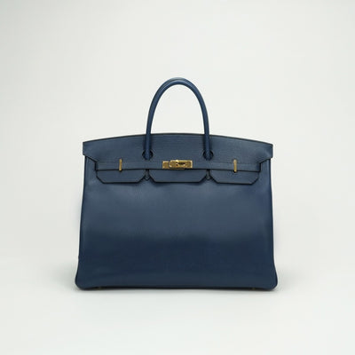 エルメス HERMES バーキン40 バーキン 40 バッグ トートバッグ アルデンヌ ブルーフランス Bleu France ブルー Blue 青 ゴールド金具 ハンドバッグ