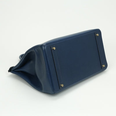 エルメス HERMES バーキン40 バーキン 40 バッグ トートバッグ アルデンヌ ブルーフランス Bleu France ブルー Blue 青 ゴールド金具 ハンドバッグ
