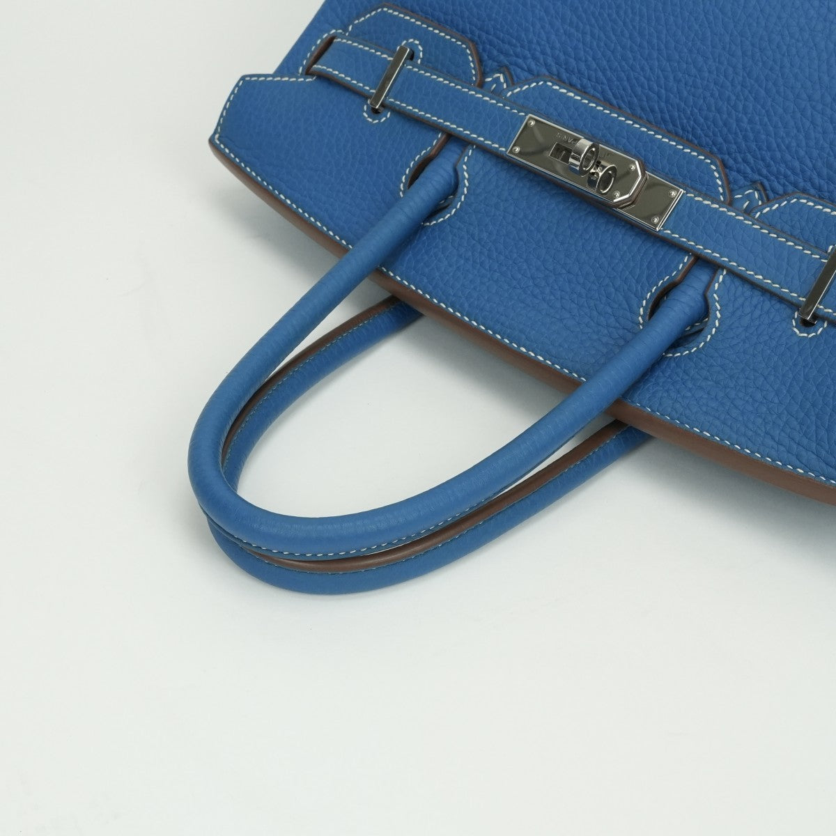 エルメス HERMES バーキン30 バーキン 30 バッグ トートバッグ トリヨンクレマンス ミコノス Mykonos ホワイト White ブルー blue 青 白 シルバー金具 バーキン トートバッグ バイカラー