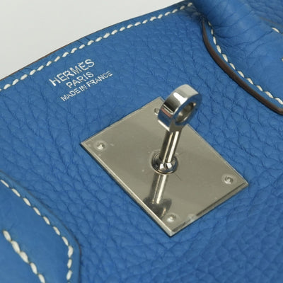 エルメス HERMES バーキン30 バーキン 30 バッグ トートバッグ トリヨンクレマンス ミコノス Mykonos ホワイト White ブルー blue 青 白 シルバー金具 バーキン トートバッグ バイカラー