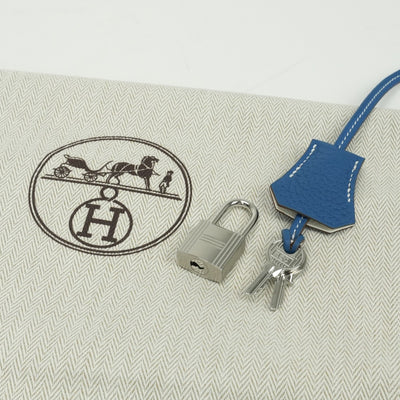 エルメス HERMES バーキン30 バーキン 30 バッグ トートバッグ トリヨンクレマンス ミコノス Mykonos ホワイト White ブルー blue 青 白 シルバー金具 バーキン トートバッグ バイカラー