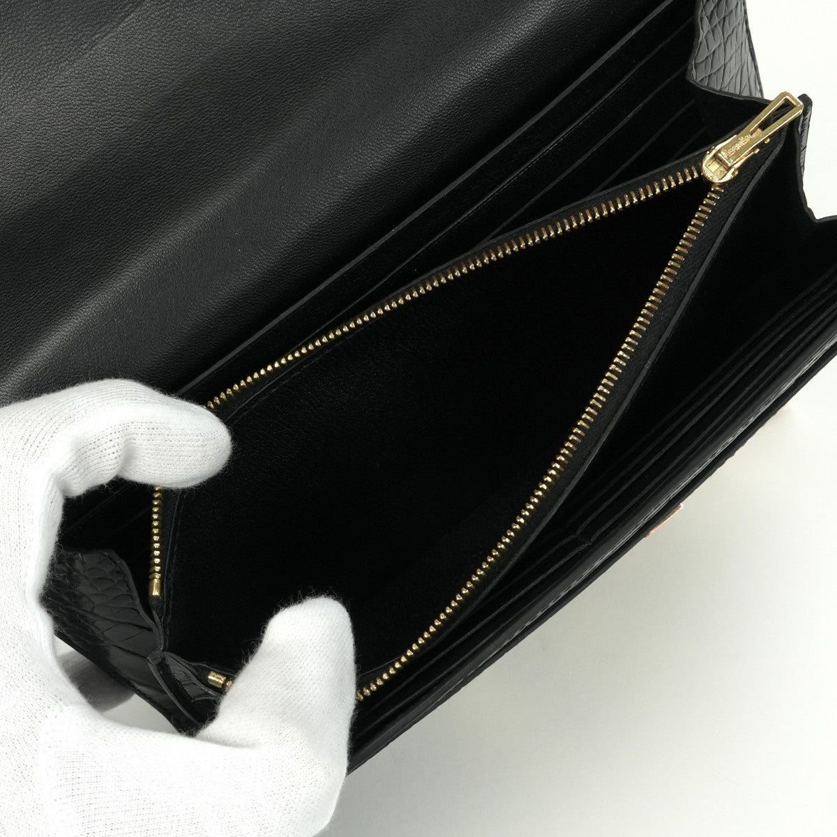 エルメス HERMES コンスタンスロング コンスタンス ロング 財布 長財布 ロングウォレット アリゲーター クロコダイル ノワール ブラック 黒 ローズゴールド金具 エキゾチック ピンクゴールド金具