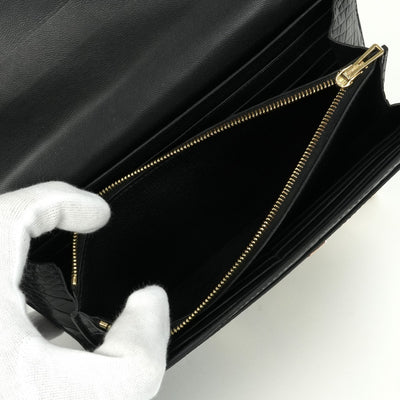エルメス HERMES コンスタンスロング コンスタンス ロング 財布 長財布 ロングウォレット アリゲーター クロコダイル ノワール ブラック 黒 ローズゴールド金具 エキゾチック ピンクゴールド金具