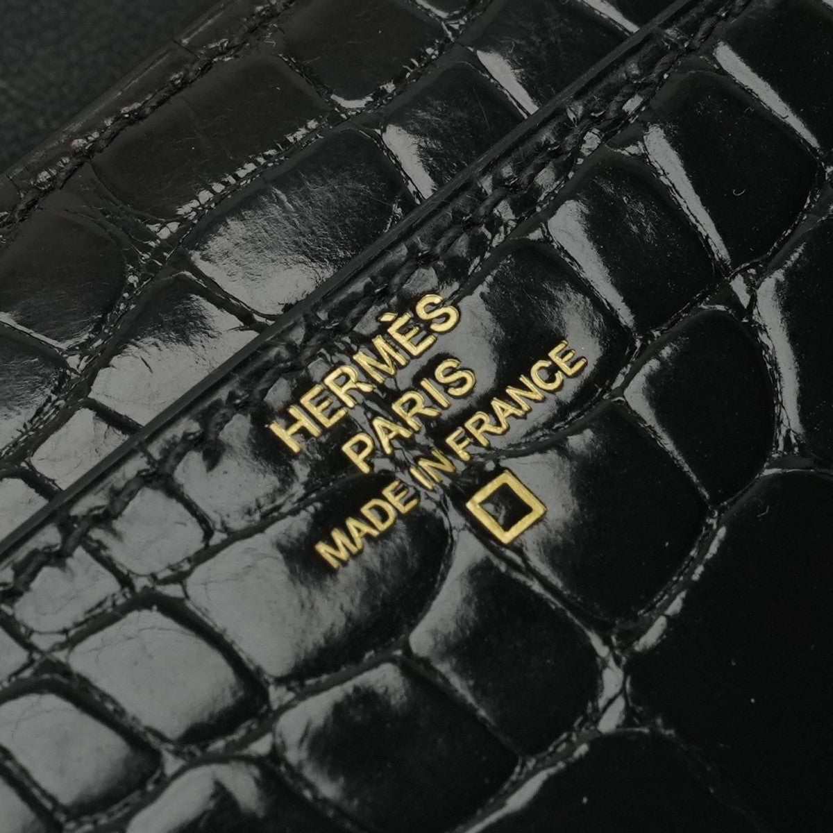 エルメス HERMES コンスタンスロング コンスタンス ロング 財布 長財布 ロングウォレット アリゲーター クロコダイル ノワール ブラック 黒 ローズゴールド金具 エキゾチック ピンクゴールド金具