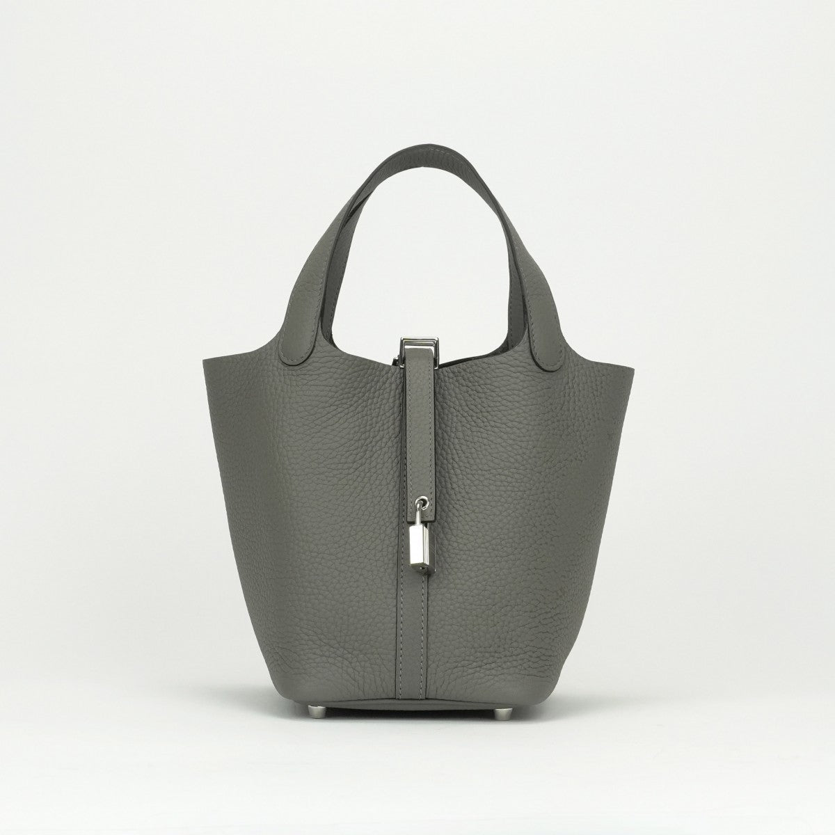 HERMES HERMES Picotin lock PM Picotin lock PM Picotin PM Picotin lock 18 Tote bag Toryon Clemence Grimeyer Grey Silver hardware