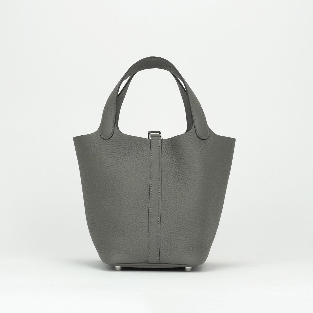 HERMES HERMES Picotin lock PM Picotin lock PM Picotin PM Picotin lock 18 Tote bag Toryon Clemence Grimeyer Grey Silver hardware