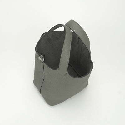 HERMES HERMES Picotin lock PM Picotin lock PM Picotin PM Picotin lock 18 Tote bag Toryon Clemence Grimeyer Grey Silver hardware