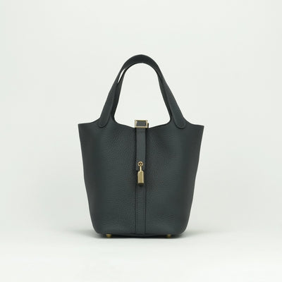 HERMES HERMES Picotin lock PM Picotin lock PM Picotin lock 18 Tote bag Toryon Clemence Grimisti Grimisti Grey Gold hardware