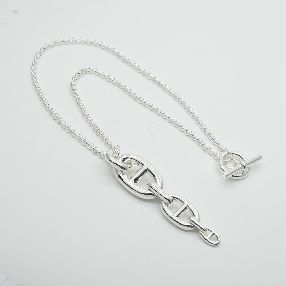 HERMES HERMES Chaine d'Ancre Chaine d'Ancre Necklace Pendant Choker Ag925 Silver Chene Anchenet Necklace New