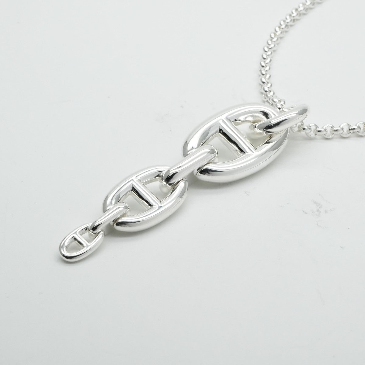 HERMES HERMES Chaine d'Ancre Chaine d'Ancre Necklace Pendant Choker Ag925 Silver Chene Anchenet Necklace New