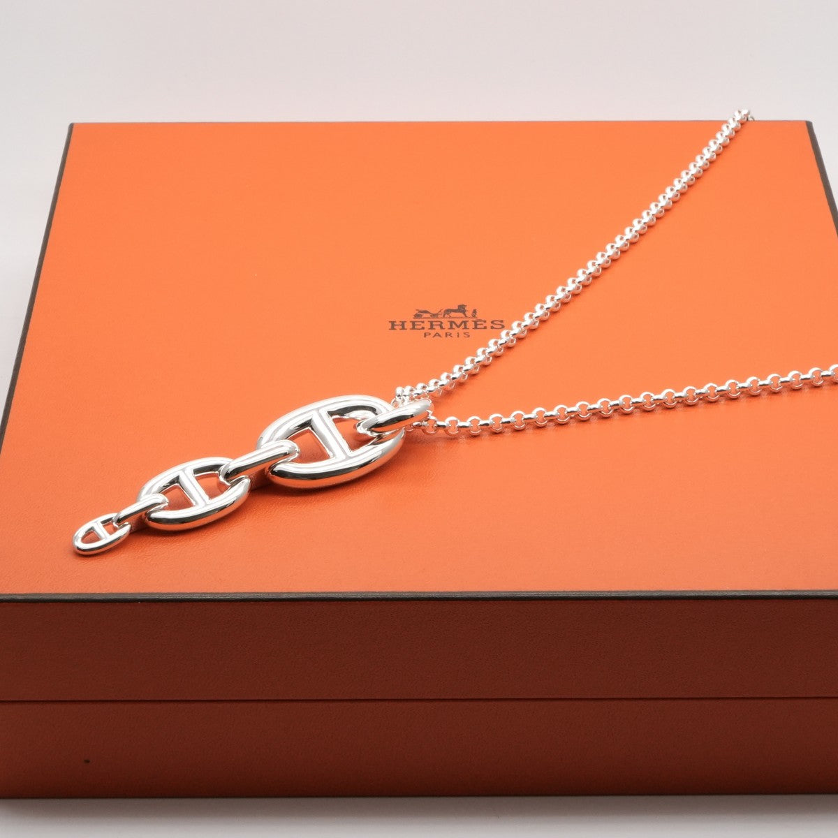 HERMES HERMES Chaine d'Ancre Chaine d'Ancre Necklace Pendant Choker Ag925 Silver Chene Anchenet Necklace New