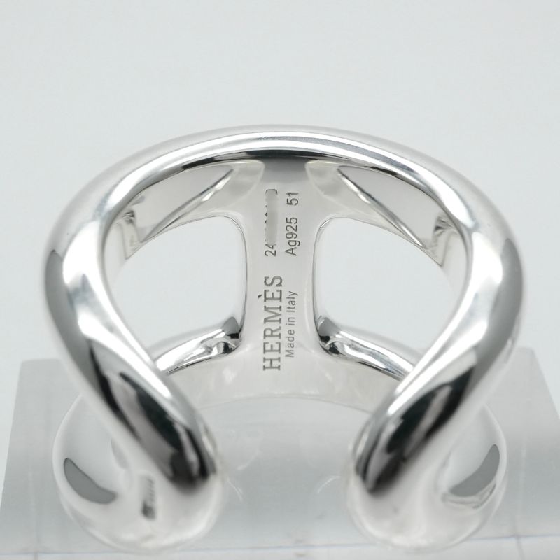 HERMES HERMES Osmos Ring Ag925 Silver Chene