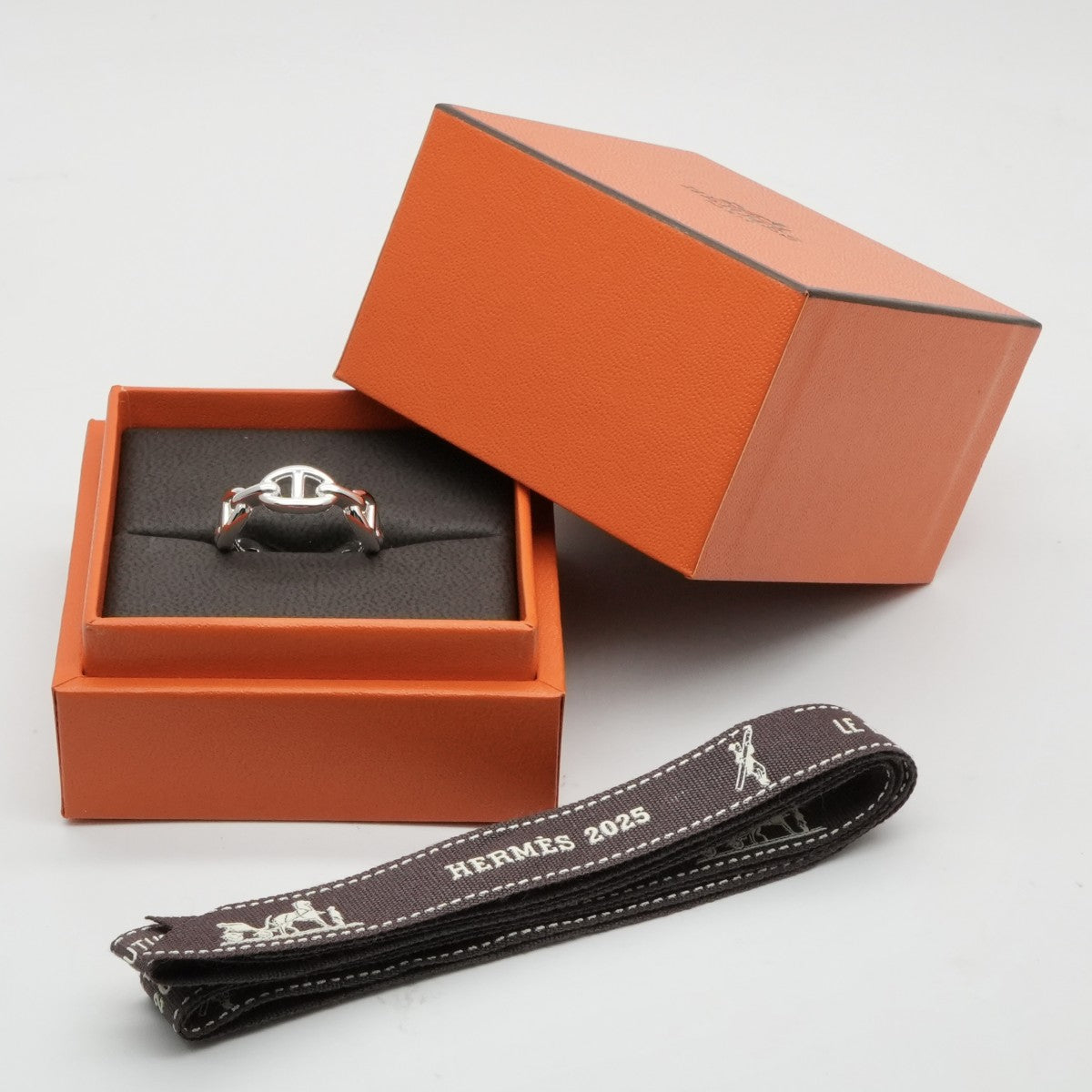 HERMES HERMES Anchene Anchene Chaine d'Ancre Ring SV925 Silver Silver New Ring Accessories