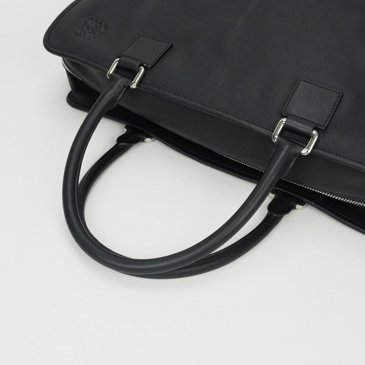 LOEWE LOEWE Amazona 44 Amazona 44 bag tote bag suede leather black silver hardware handbag