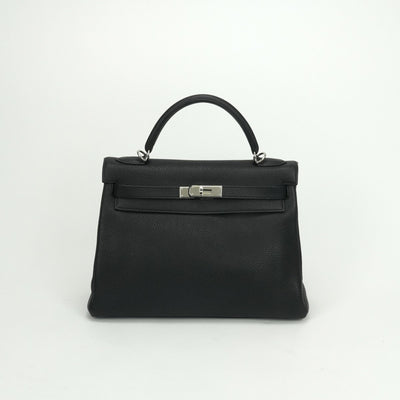 エルメス HERMES ケリー32 ケリー 32 バッグ トートバッグ ショルダーバッグ トゴ ノワール noir ブラック black 黒 シルバー金具 ハンドバッグ 2way