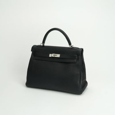 エルメス HERMES ケリー32 ケリー 32 バッグ トートバッグ ショルダーバッグ トゴ ノワール noir ブラック black 黒 シルバー金具 ハンドバッグ 2way