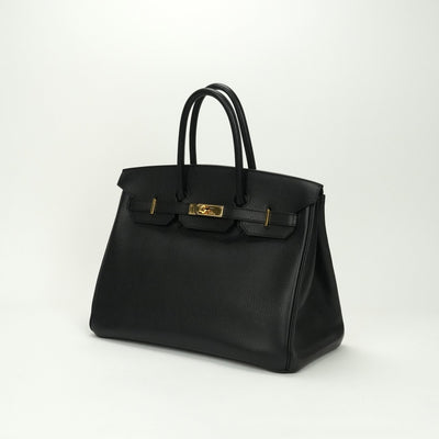 エルメス HERMES バーキン35 バーキン 35 バッグ トートバッグ アルデンヌ ノワール　noir ブラック　black 黒 ゴールド金具