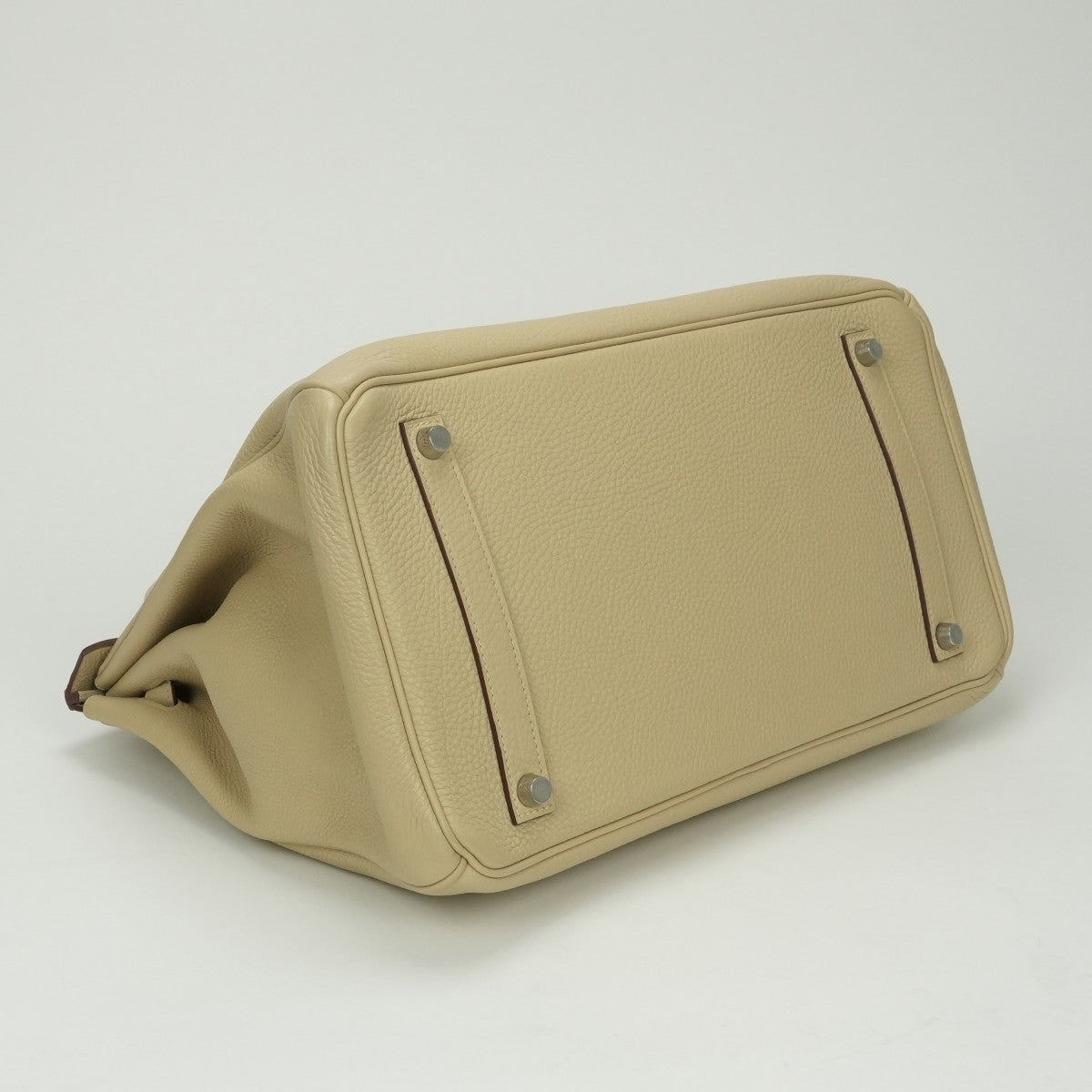 HERMES 爱马仕 Birkin 35 Birkin 35 Bag 托特包 Taurillon Clemence Parchemin Parchemin 米色 银色五金 手提包